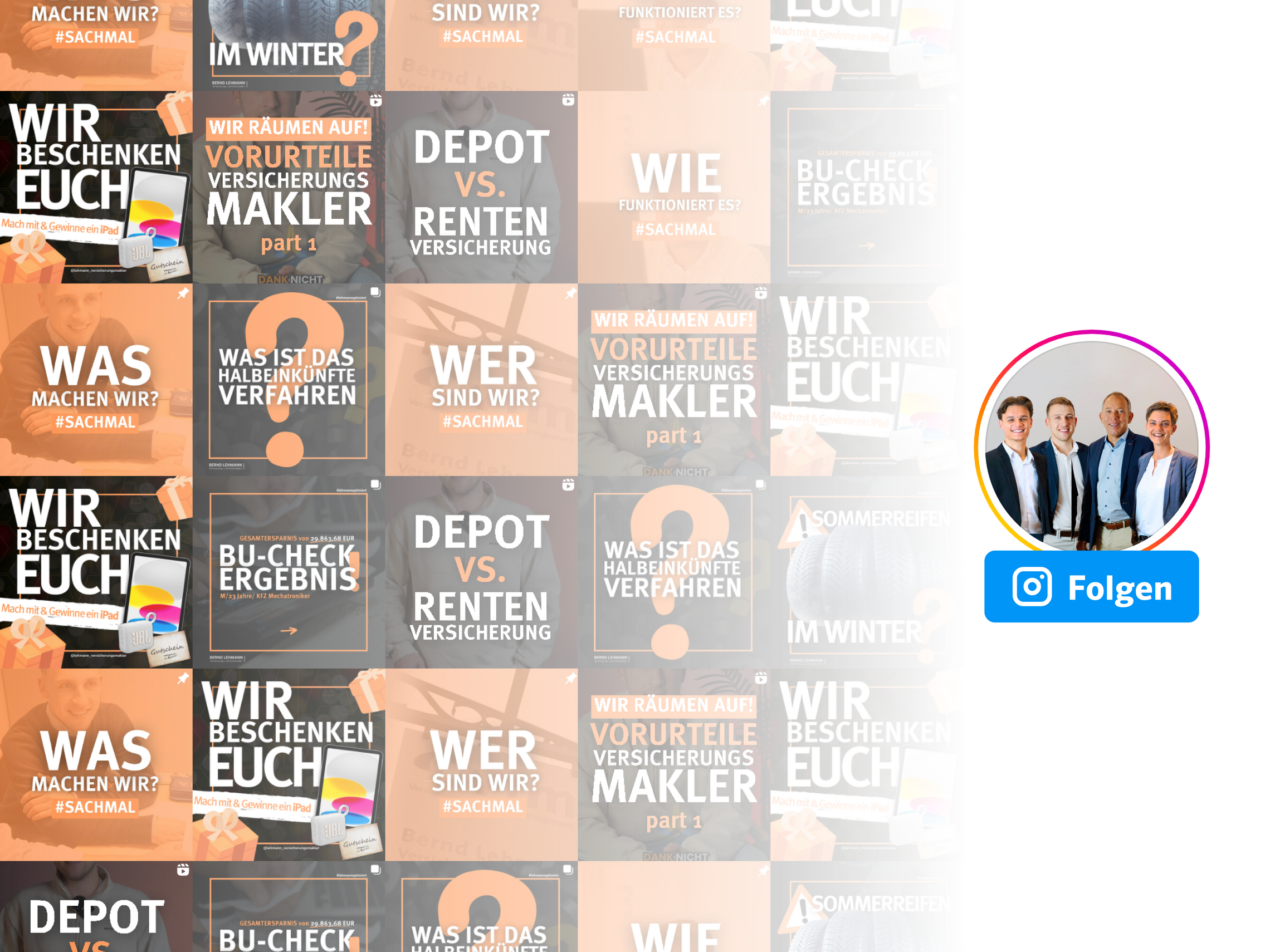 Uns gibt es auch auf Instagram